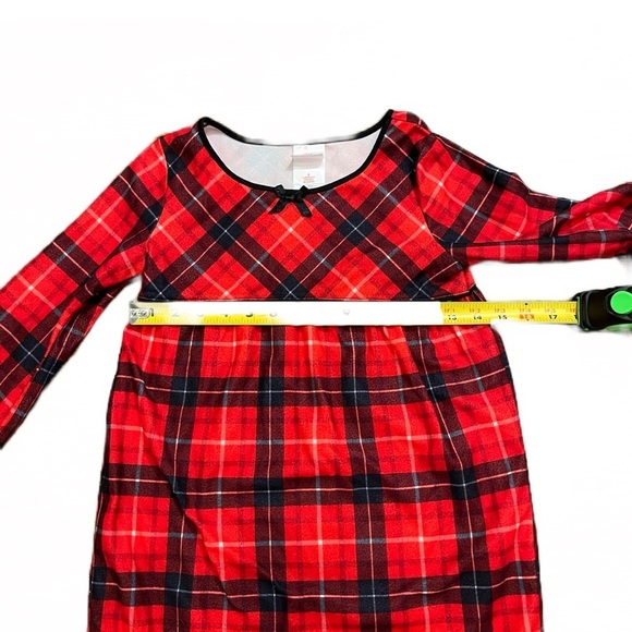 ❤️ Target Girls’ Plaid Holiday Notch Collar Pajama Nightgown | Red | Size 8 - Picture 5 of 10